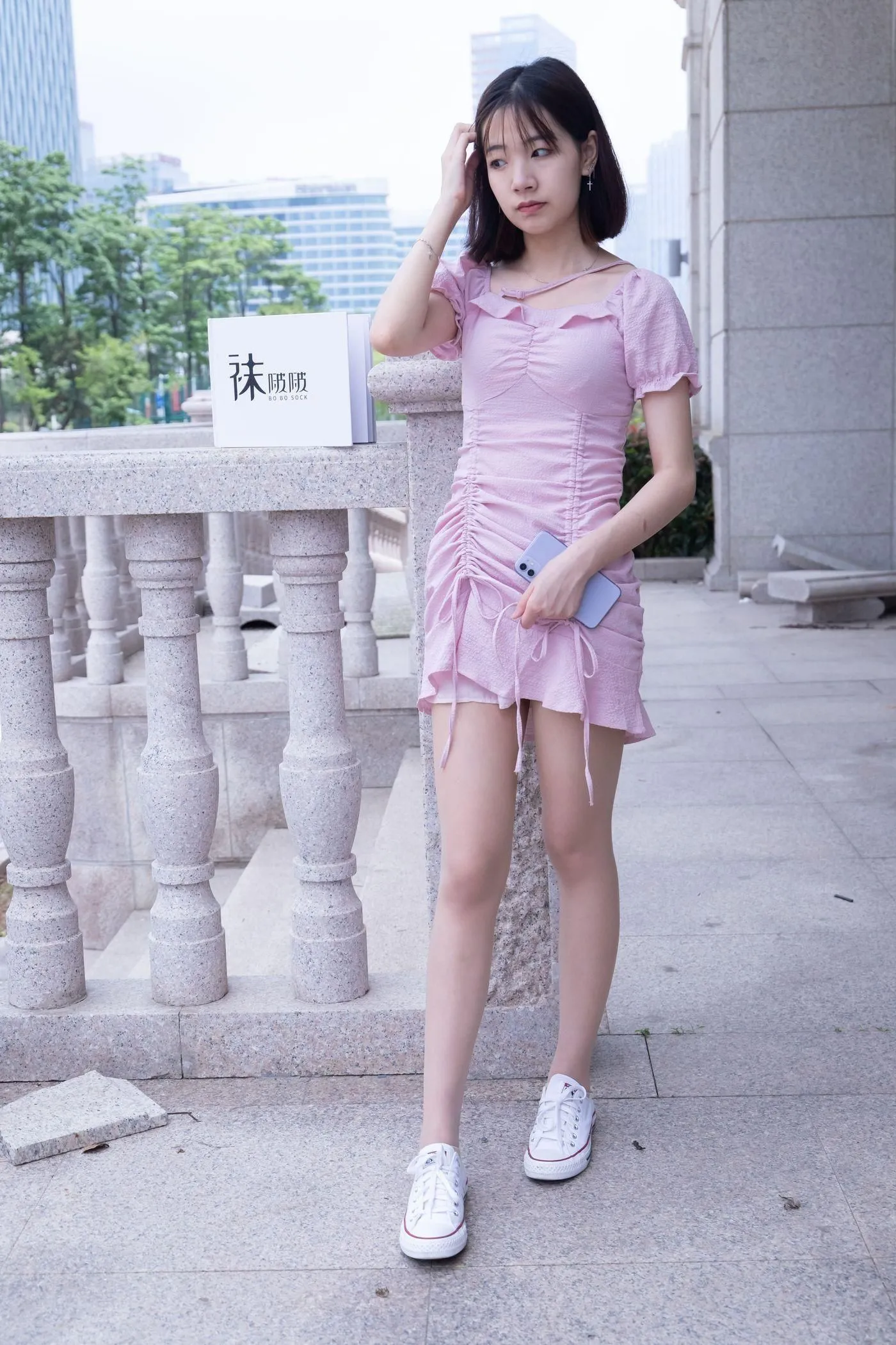 [BoBoSocks袜啵啵]NO.001 小甜豆-帆布鞋、白棉袜、肉丝 [138P]插图8